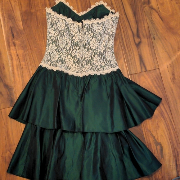 Vintage Scott McClintock strapless lace prom dress - Picture 5 of 10